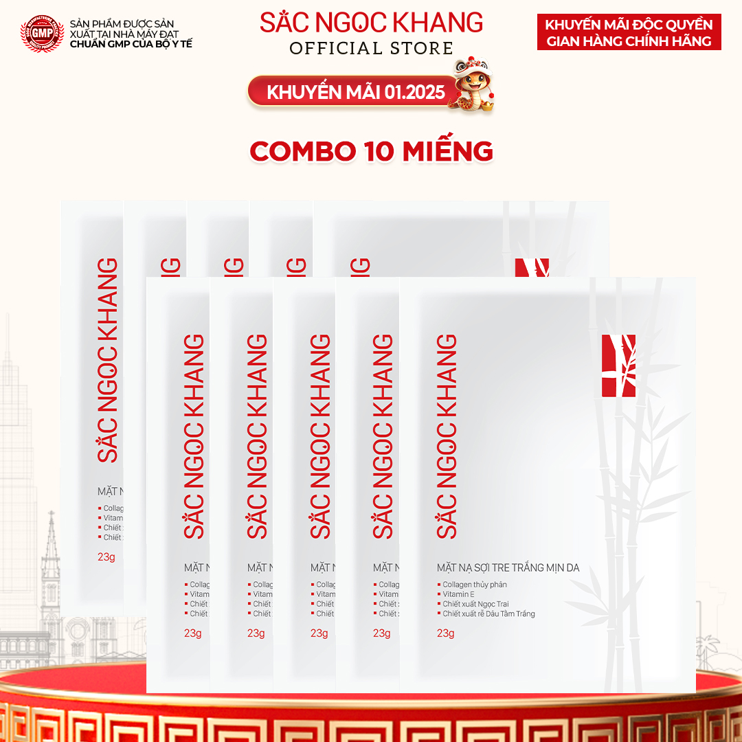 Mặt Nạ Sợi Tre Sắc Ngọc Khang - 1 Hộp