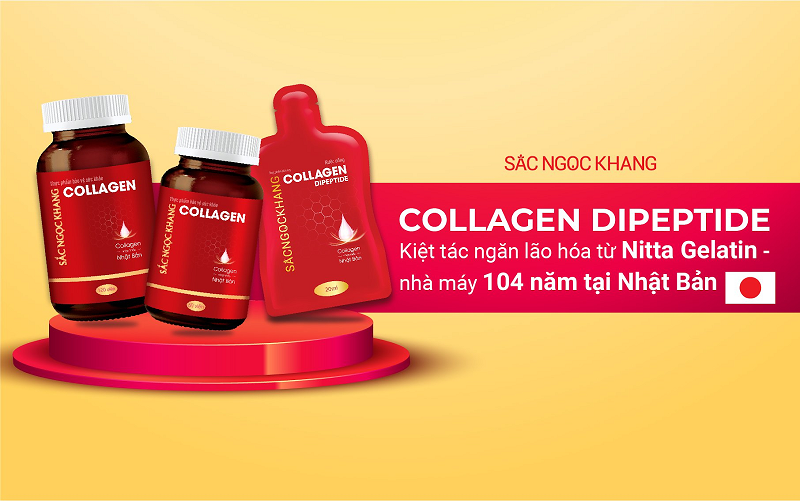 Viên uống Collagen và Nước uống Collagen Dipeptide Sắc Ngọc Khang là kết quả của việc hợp tác giữa Sắc Ngọc Khang và Nitta Gelatin