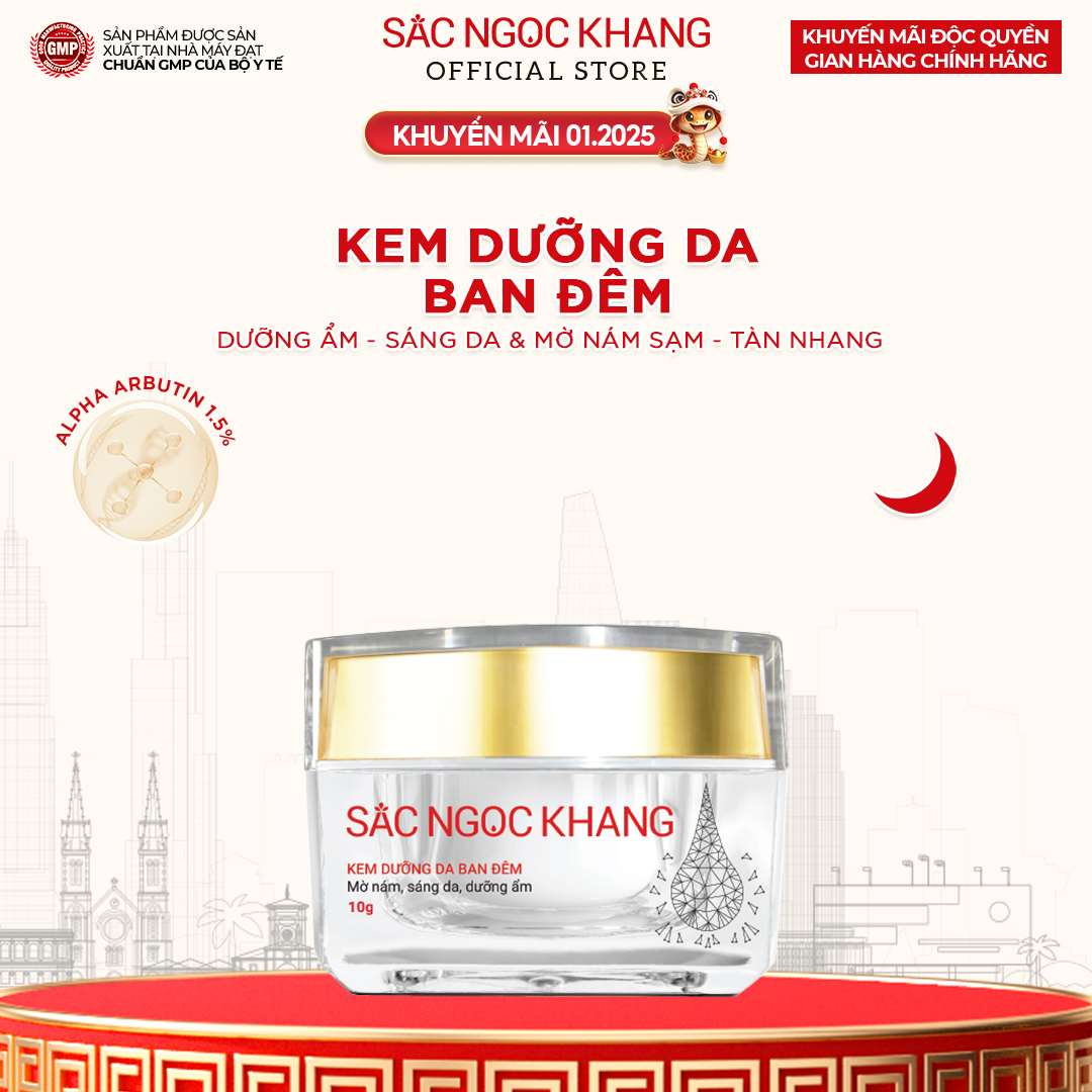 Kem dưỡng Sắc Ngọc Khang dành da mặt vào ban đêm 10g