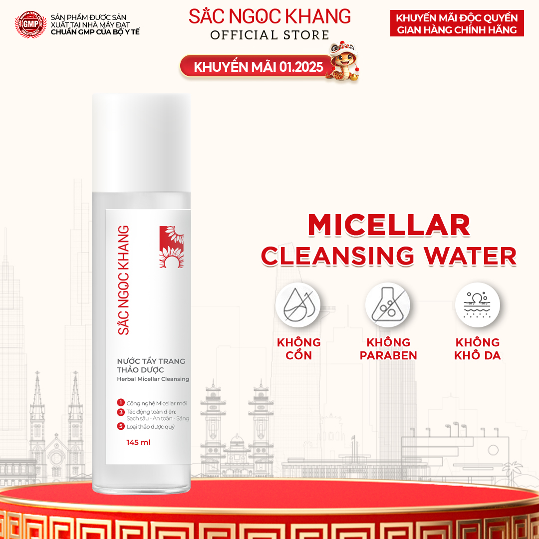 Nước Tẩy Trang Thảo Dược Sắc Ngọc Khang 145ml