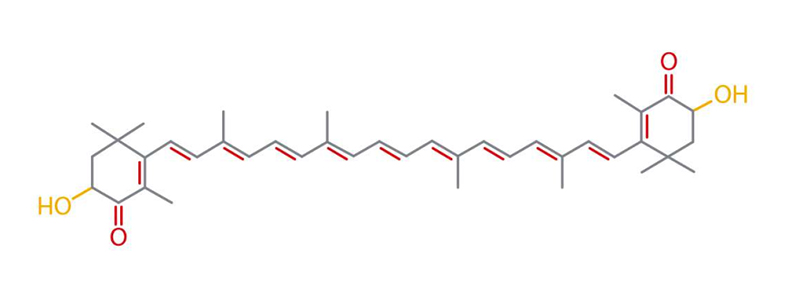 cấu tạo phân tử astaxanthin
