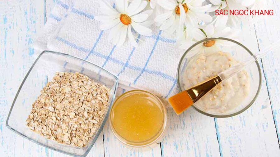 Mặt nạ dầu ô liu và bột yến mạch