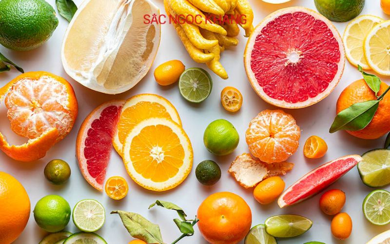 Các loại trái cây có múi giàu Vitamin C có tác dụng tổng hợp collagen
