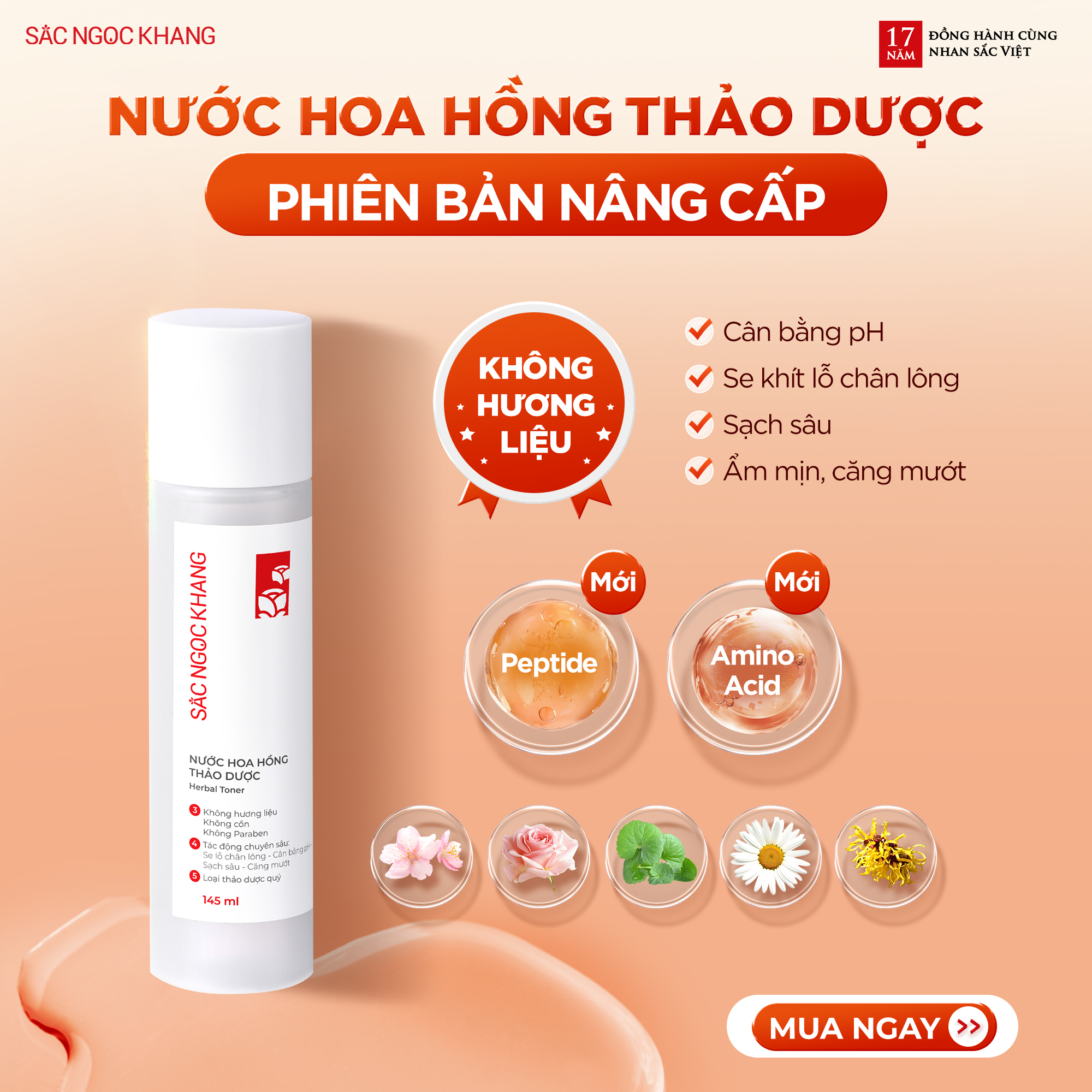 Nước Hoa Hồng Thảo Dược an toàn, lành tính cho mọi loại da