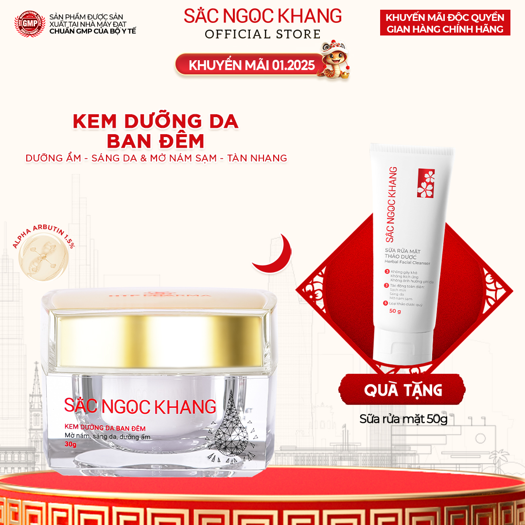 Kem Dưỡng Da Ban Đêm Sắc Ngọc Khang 30g