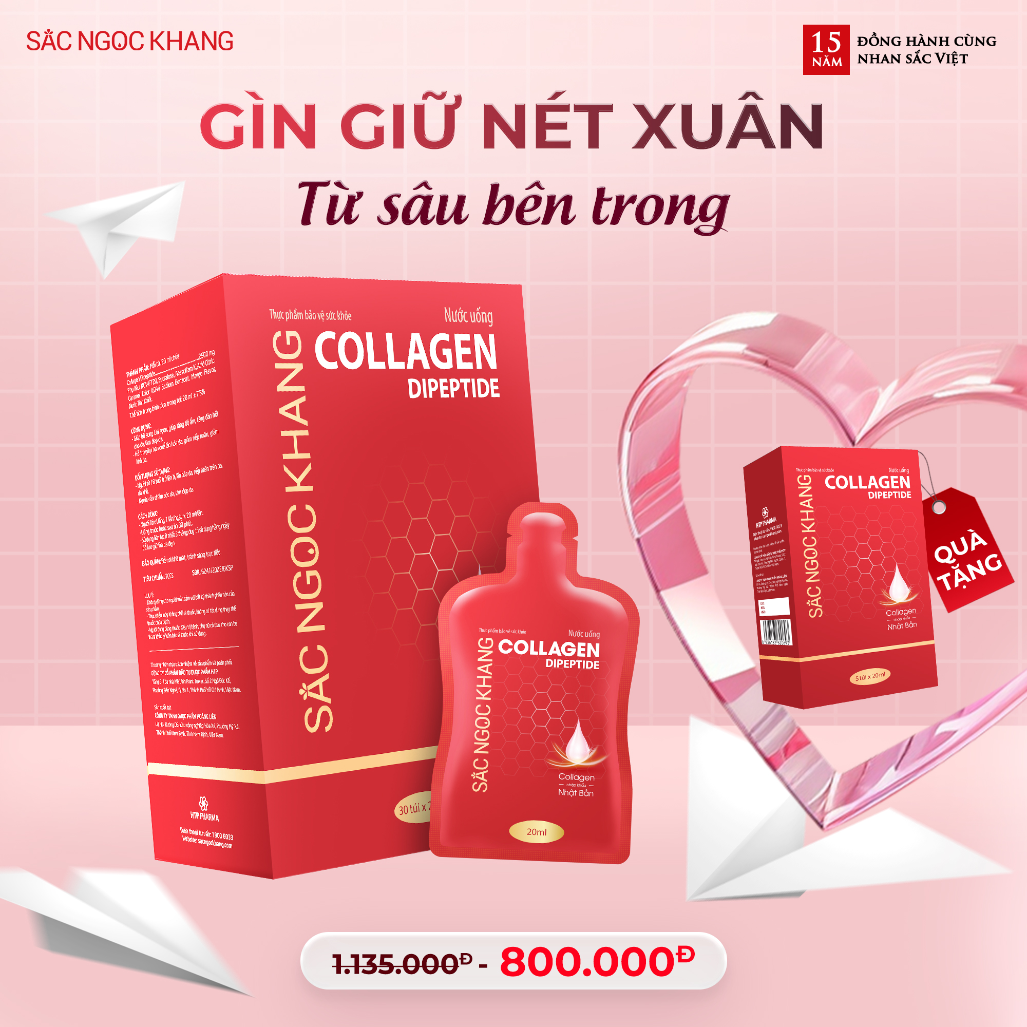 Nước Uống Collagen Dipeptide Sắc Ngọc Khang