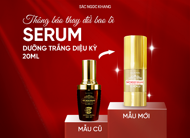 thông báo thay đổi bao bì serum sắc ngọc khang