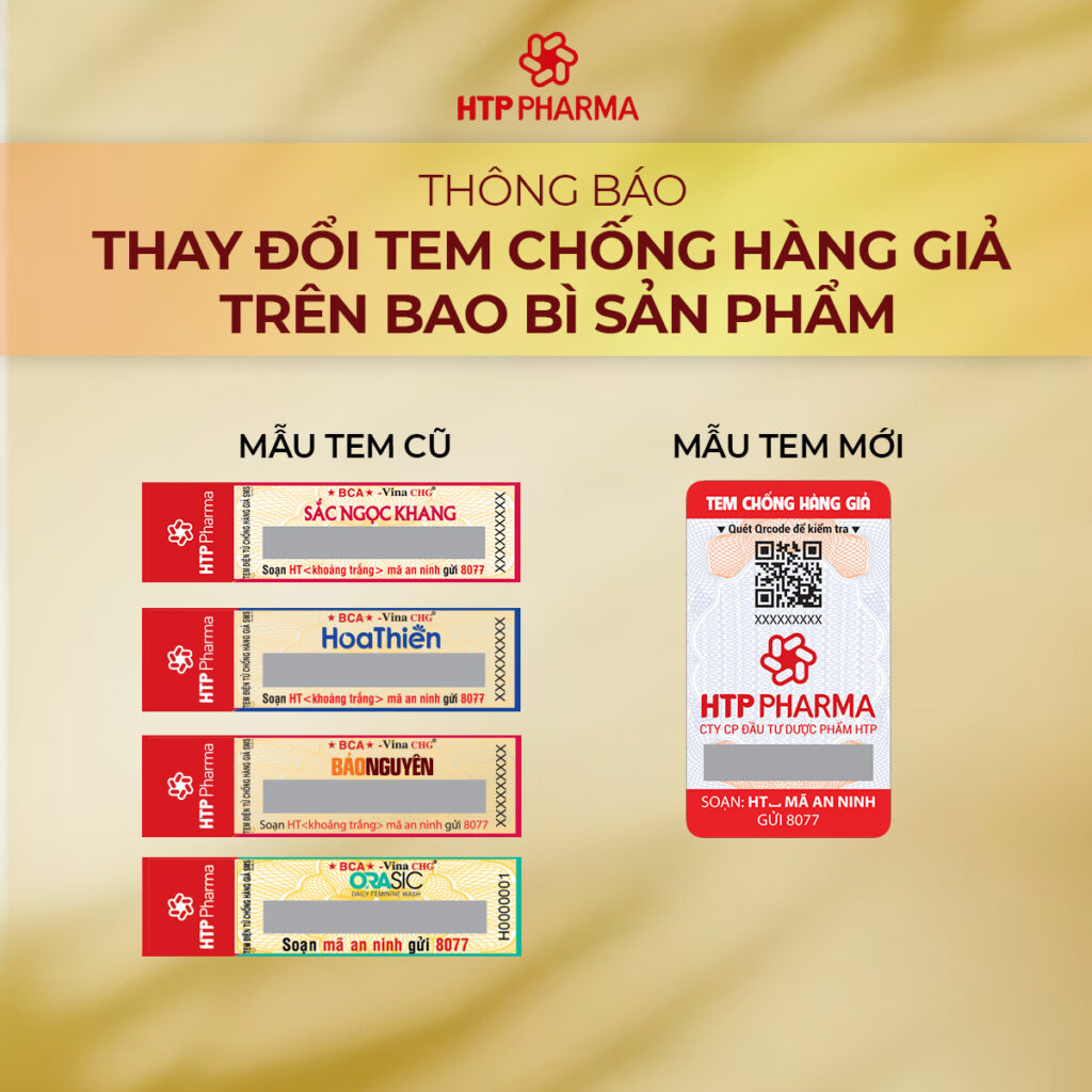 thông báo thay đổi tem