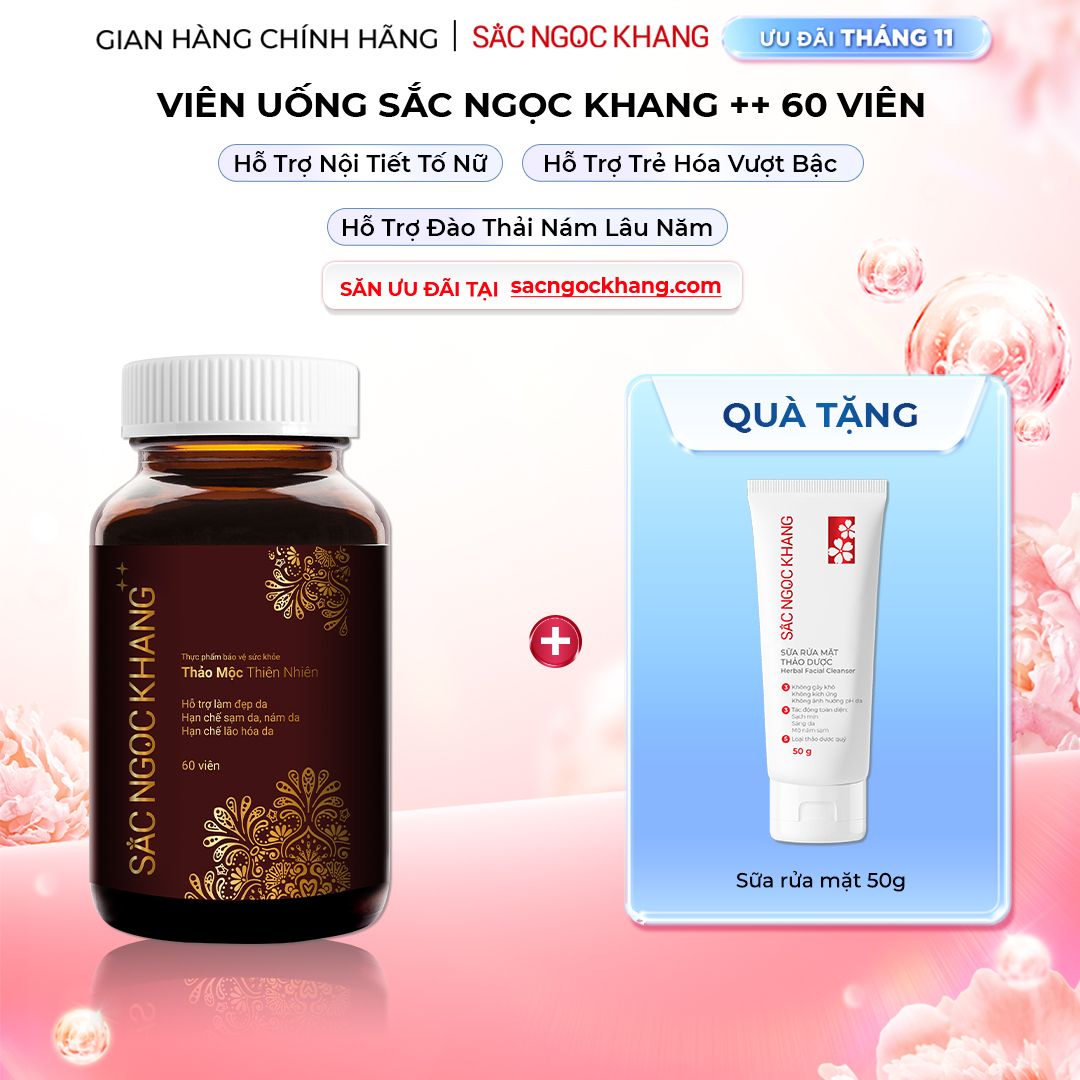 1729471982093568984 Viên Uống Mờ Nám, Hạn Chế Lão Hóa, Khỏe Đẹp Da Sắc Ngọc Khang++ Hộp 60 Viên - Ảnh 1