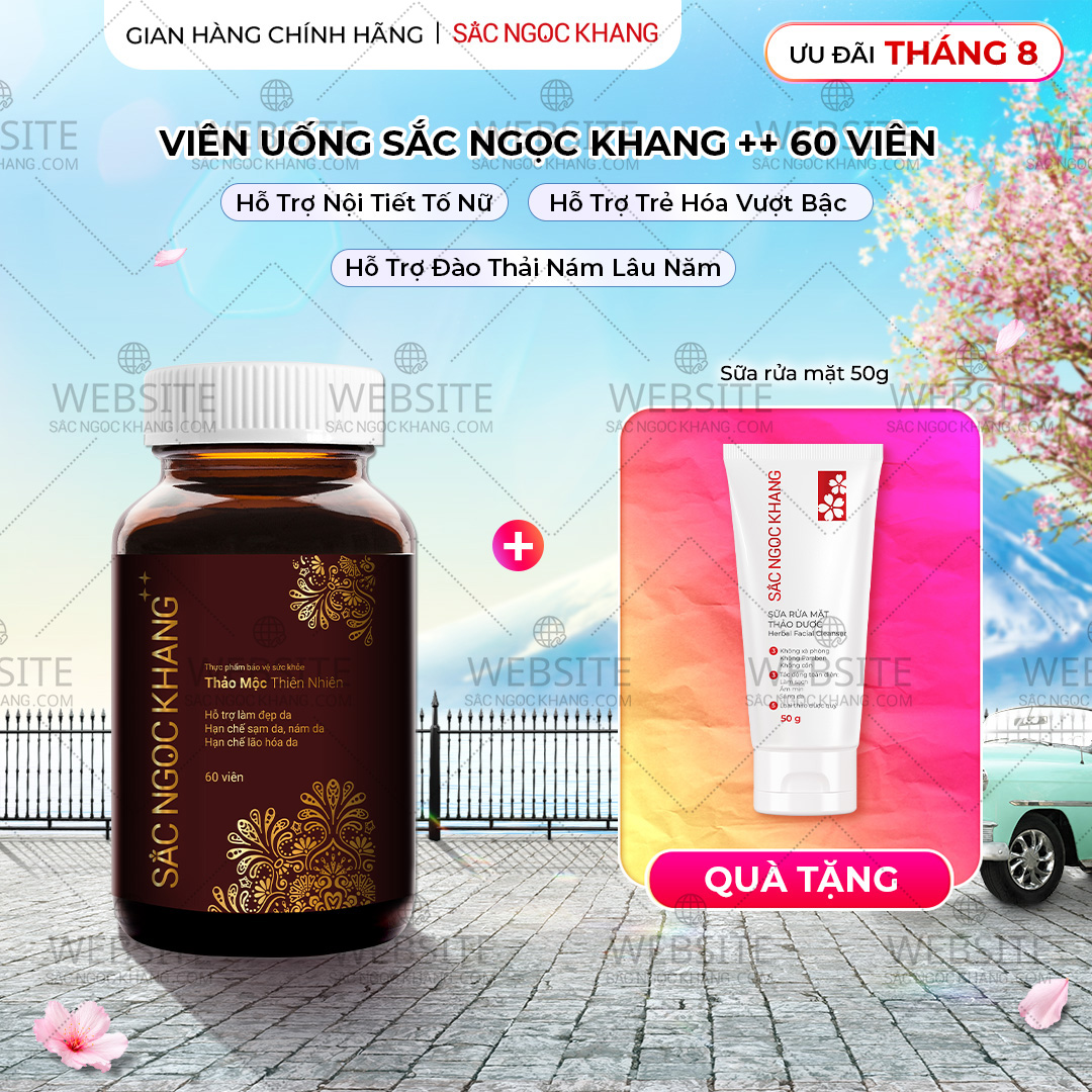 1729471982093568984 Viên Uống Mờ Nám, Hạn Chế Lão Hóa, Khỏe Đẹp Da Sắc Ngọc Khang++ Hộp 60 Viên - Ảnh 1