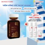 Viên Uống Mờ Nám, Hạn Chế Lão Hóa, Khỏe Đẹp Da Sắc Ngọc Khang ++ 120v (tặng Nước Hoa Hồng 145ml)