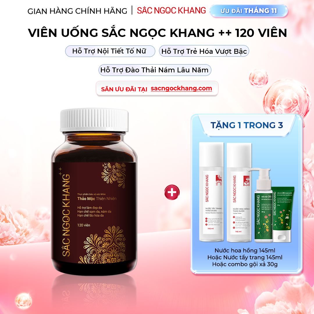 1729621467653508056 Viên Uống Mờ Nám, Hạn Chế Lão Hóa, Khỏe Đẹp Da Sắc Ngọc Khang ++ 120v - Ảnh 1