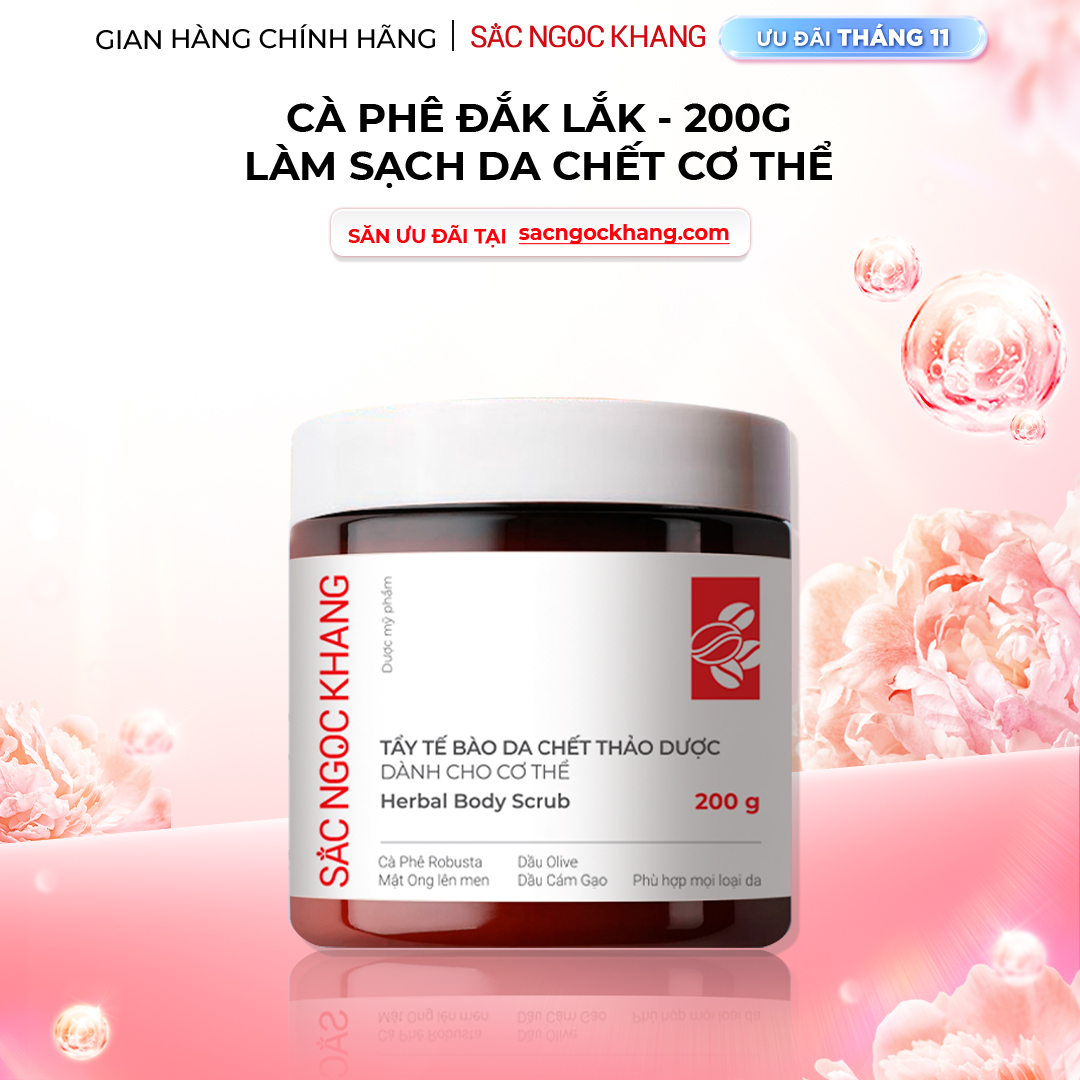 1729622575212956632 Tẩy Tế Bào Chết Thảo Dược Sắc Ngọc Khang Dành Cho Cơ Thể (Herbal Body Scrub) (hũ 200g) - Ảnh 1