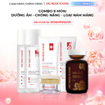 Combo Mờ Nám, Đẹp Da Sắc Ngọc Khang: Sữa Rửa Mặt 50g, Nước Tẩy Trang Thảo Dược 145ml, Nước Hoa Hồng Thảo Dược 145ml, Kem Dưỡng Da Ban Đêm 10g, Kem Chống Nắng "Sa Mạc", Viên Uống Sắc Ngọc Khang ++ 60v (Phiên bản cao cấp)