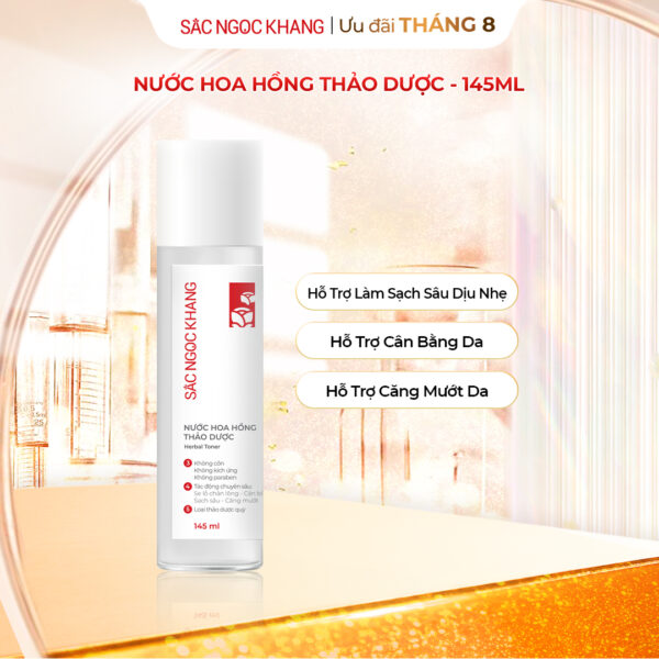 Nước Hoa Hồng Thảo Dược Sắc Ngọc Khang 145ml ( Herbal Toner) - Bản nâng cấp