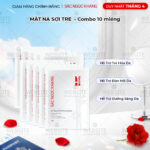 Set 10 Mặt Nạ sợi tre dưỡng trắng mịn da Sắc Ngọc Khang 25g/miếng