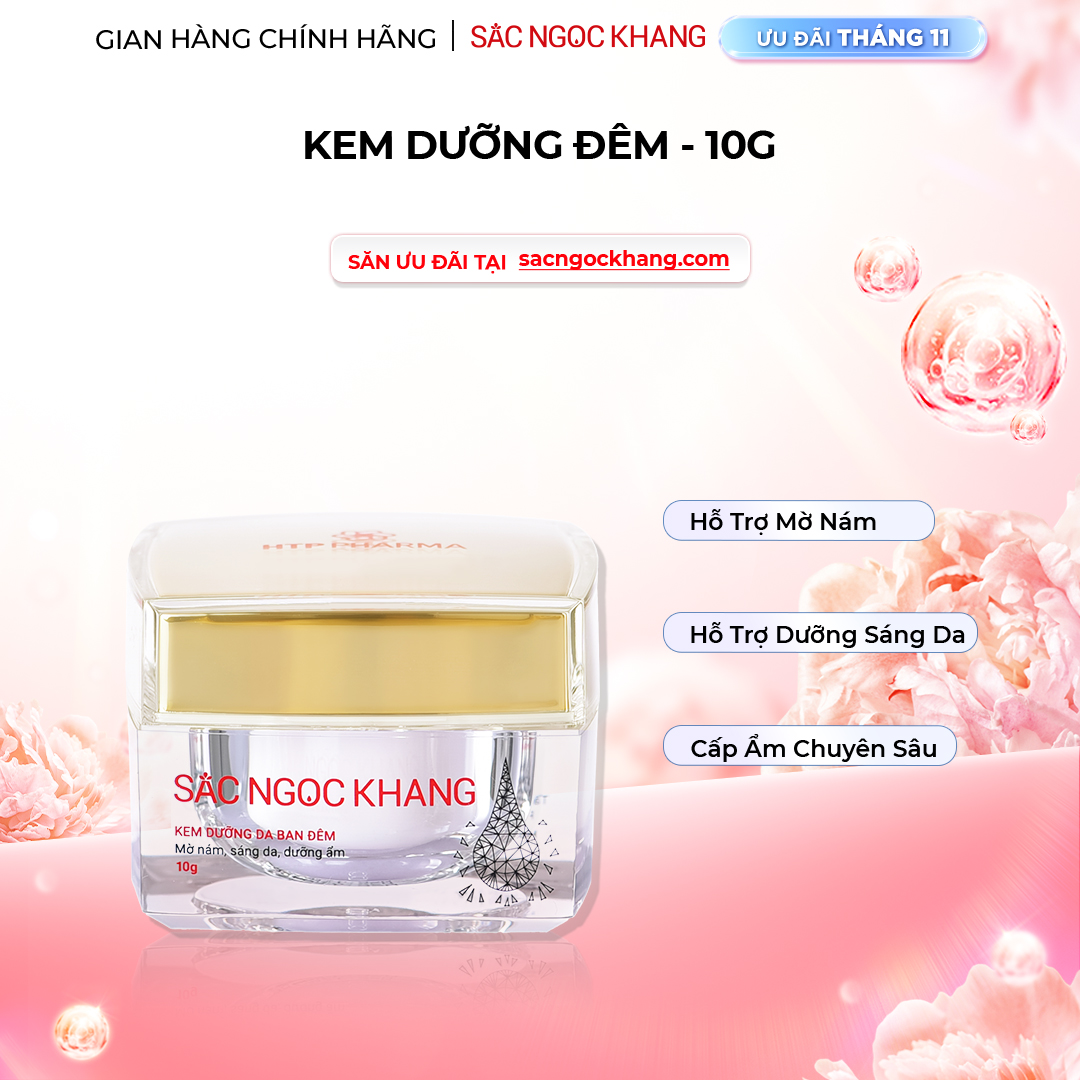 1729684957194259416 Kem Dưỡng Da Ban Đêm Sắc Ngọc Khang 10g - Dưỡng ẩm, mờ nám sạm, tàn nhang - Ảnh 1