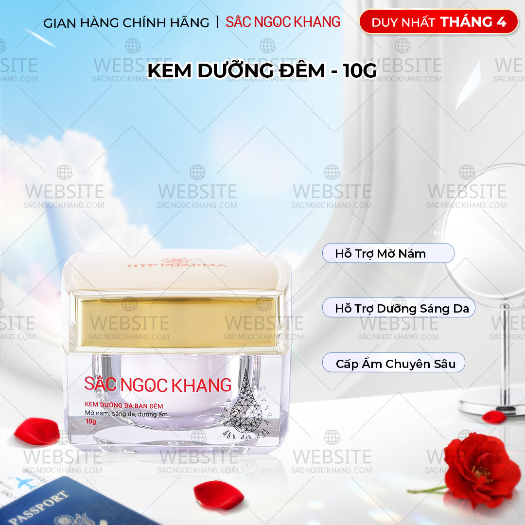 1729684957194259416 Kem Dưỡng Da Ban Đêm Sắc Ngọc Khang 10g - Dưỡng ẩm, mờ nám sạm, tàn nhang - Ảnh 1