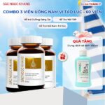 Combo 3 Hộp Viên Uống Vi Tảo Lục Sắc Ngọc Khang Đào Thải Nám 60 viên/hộp