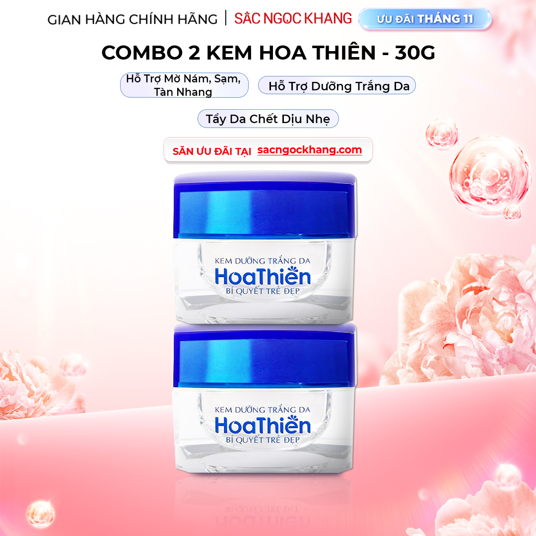 1730566501881580504 Combo 2 Hộp Kem dưỡng trắng da Hoa Thiên 30g - Ảnh 1