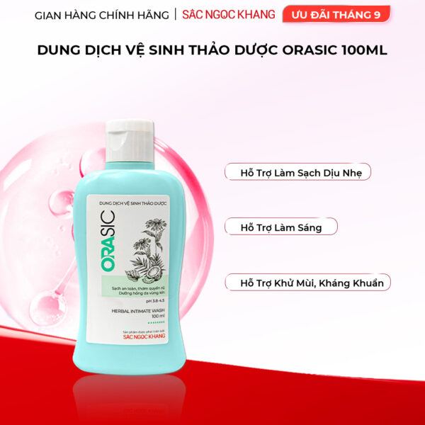 Dung Dịch Vệ Sinh Thảo Dược Orasic Sắc Ngọc Khang (Herbal Intimate Wash) 100ml