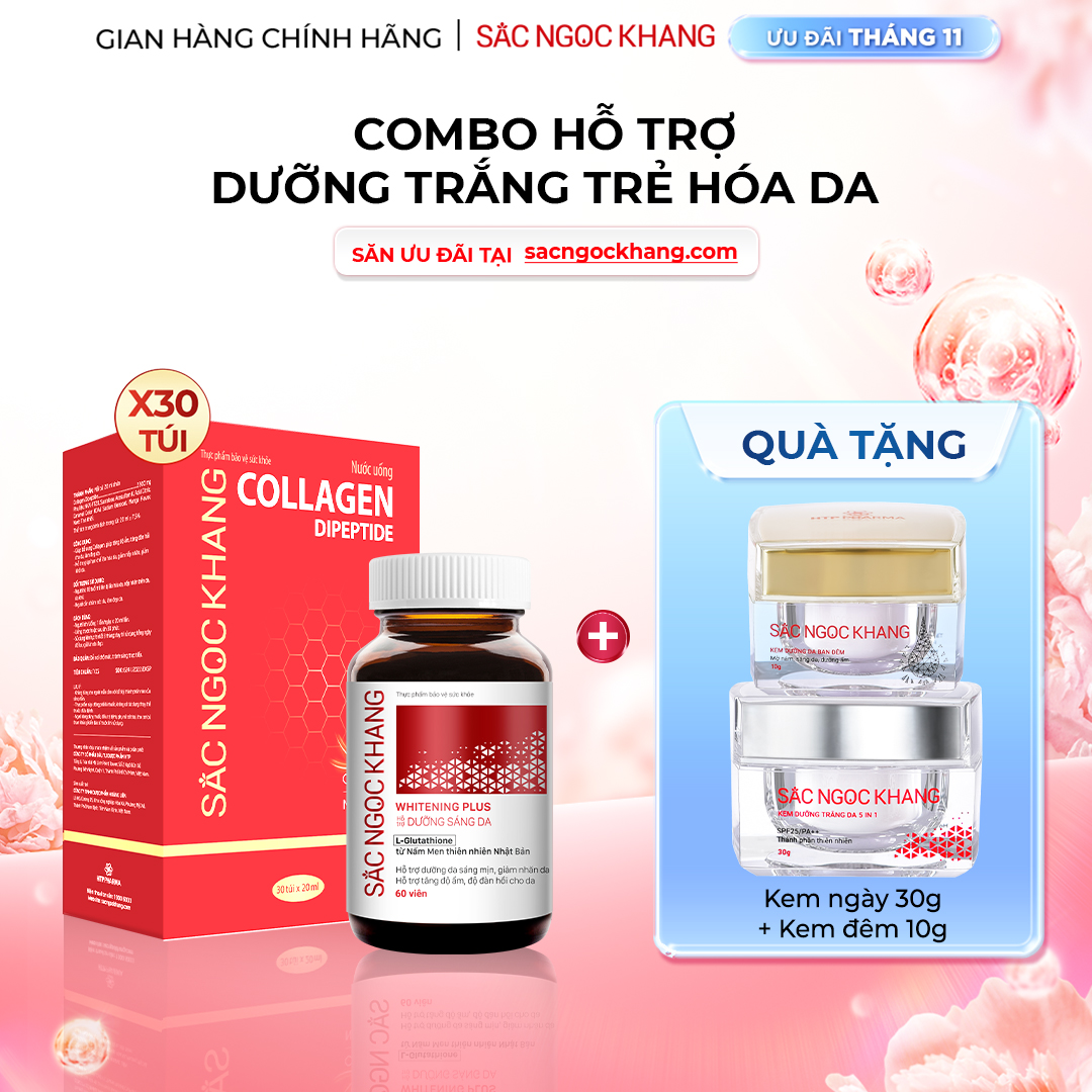 1731185248075942872 Combo Cao Cấp Dưỡng Da Căng Mịn - Trắng Sáng Sắc Ngọc Khang - Ảnh 1
