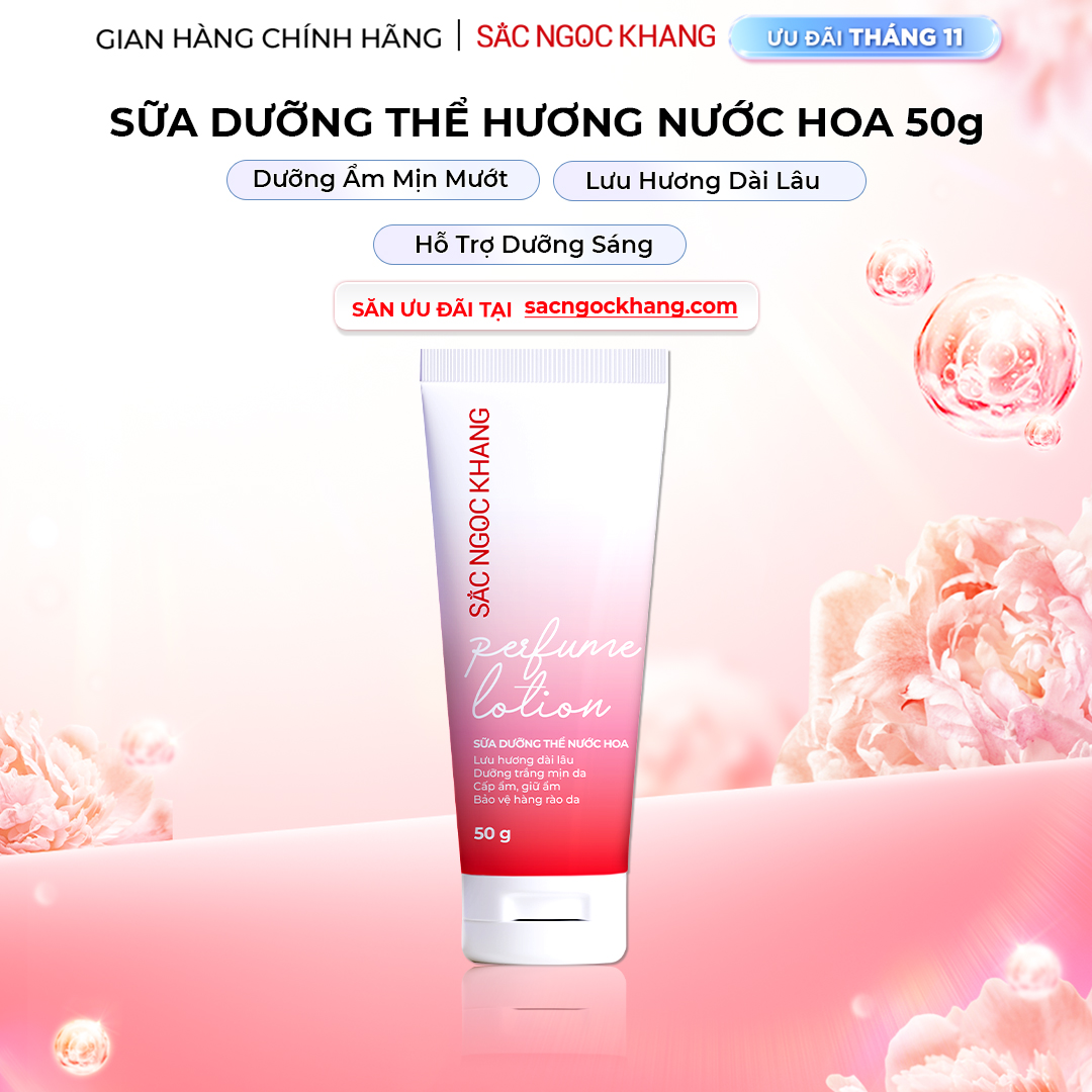 1731599120227929048 Sữa Dưỡng Thể Nước Hoa Dưỡng Trắng Da Mịn Màng Sắc Ngọc Khang 50g - Ảnh 1