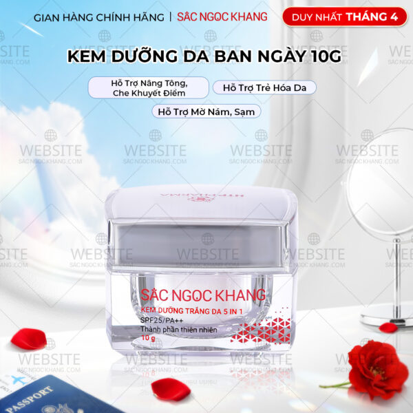 Kem Dưỡng Trắng Da Ban Ngày 5 in 1 - Sắc Ngọc Khang 10g