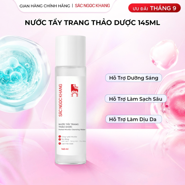 Nước Tẩy Trang Thảo Dược Sắc Ngọc Khang 145ml (Micellar Cleansing Water)