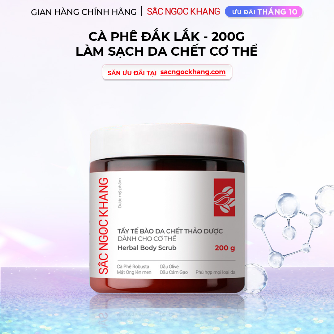 1729622575212956632 Tẩy Tế Bào Chết Thảo Dược Sắc Ngọc Khang Dành Cho Cơ Thể (Herbal Body Scrub) (hũ 200g) - Ảnh 1
