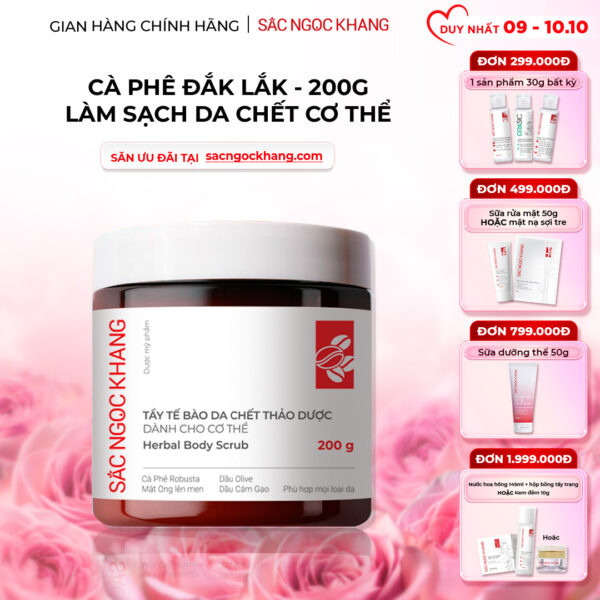 Tẩy Tế Bào Chết Thảo Dược Sắc Ngọc Khang Dành Cho Cơ Thể (Herbal Body Scrub) (hũ 200g)