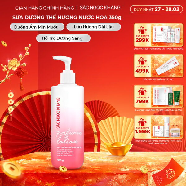 Sữa Dưỡng Thể Nước Hoa Dưỡng Trắng Da Mịn Màng Sắc Ngọc Khang 350g
