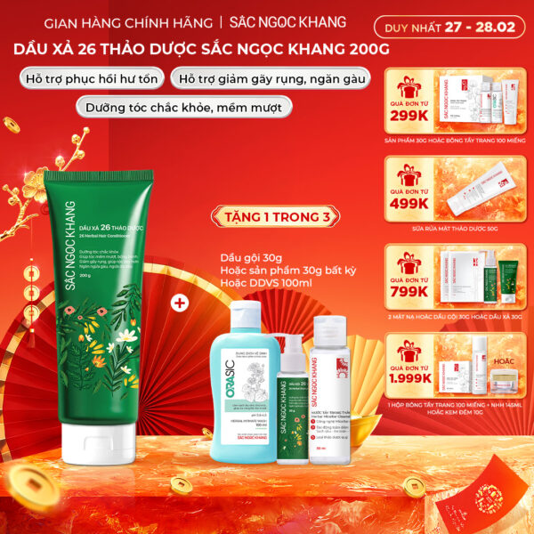 Dầu xả 26 loại thảo dược Sắc Ngọc Khang 200g