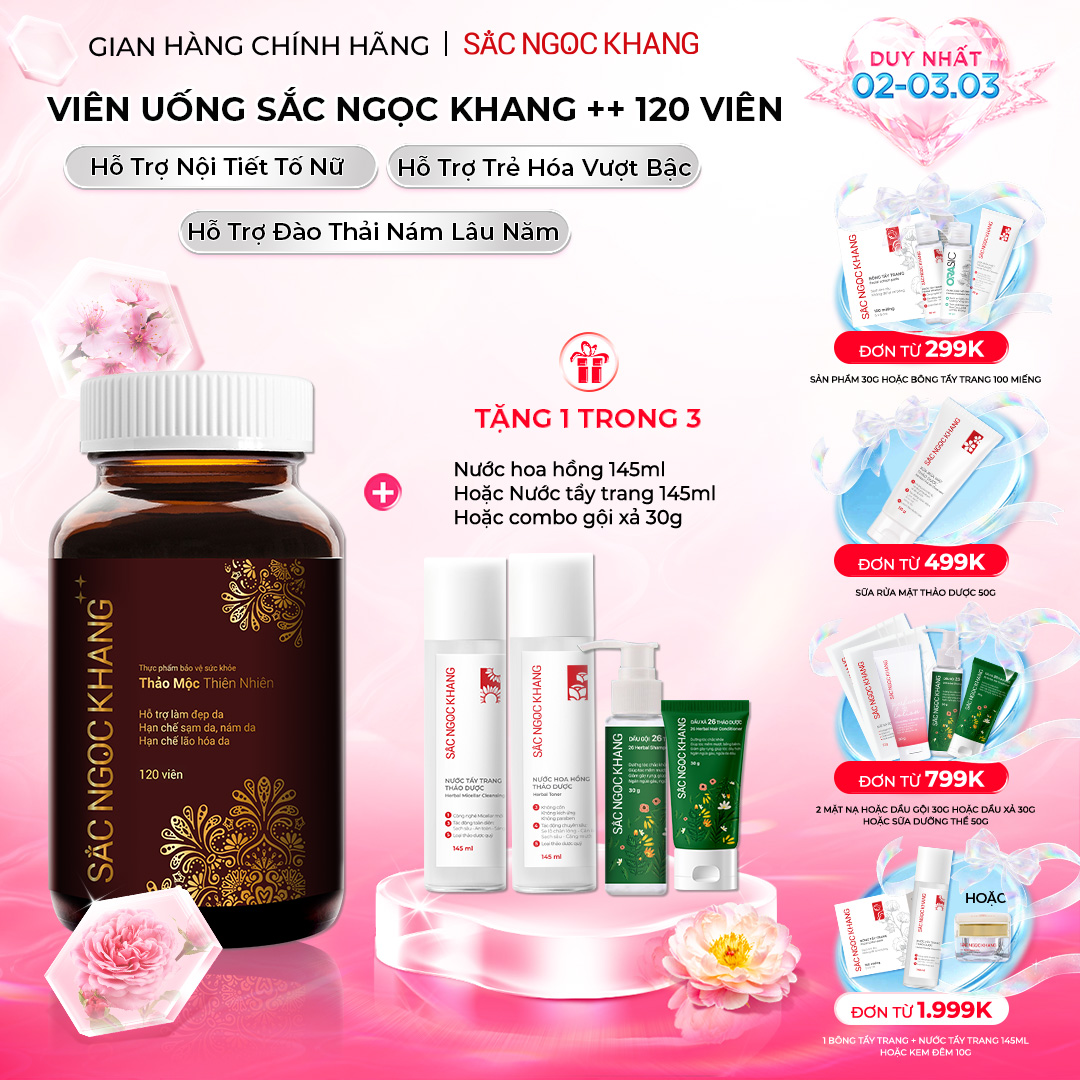 1729621467653508056 Viên Uống Mờ Nám, Hạn Chế Lão Hóa, Khỏe Đẹp Da Sắc Ngọc Khang ++ 120v - Ảnh 1
