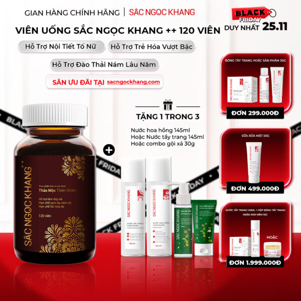 Viên Uống Mờ Nám, Hạn Chế Lão Hóa, Khỏe Đẹp Da Sắc Ngọc Khang ++ 120v