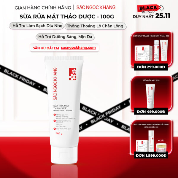 Sữa Rửa Mặt Thảo Dược Dịu Nhẹ Sắc Ngọc Khang (Herbal Facial Cleanser) 100g