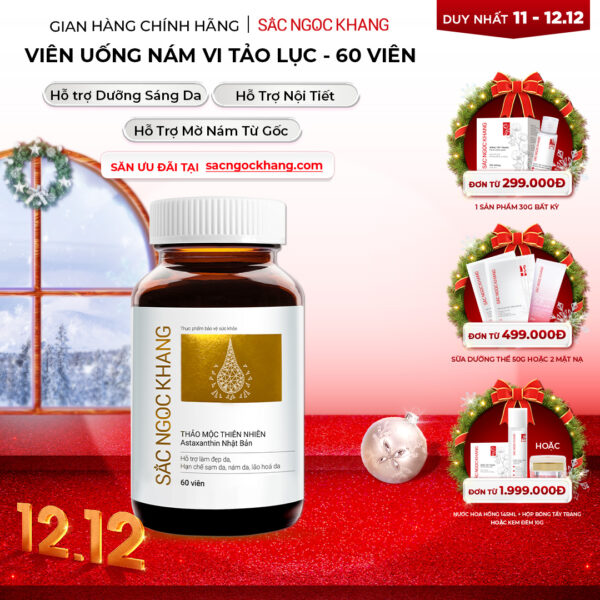 Viên Uống Vi Tảo Lục Sắc Ngọc Khang Mờ Nám, Đẹp Da, Hạn Chế Lão Hóa 60v