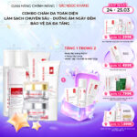 Combo 7 Sản Phẩm Chăm Sóc Da Toàn Diện Chuyên Sâu Sắc Ngọc Khang (Nước Tẩy Trang Thảo Dược, Sữa Rửa Mặt Thảo Dược, Nước Hoa Hồng Thảo Dược, Serum Siêu Dưỡng Trắng Vitamin C, Kem Dưỡng Da 5 In 1, Kem Dưỡng Ban Đêm, Kem Chống Nắng)