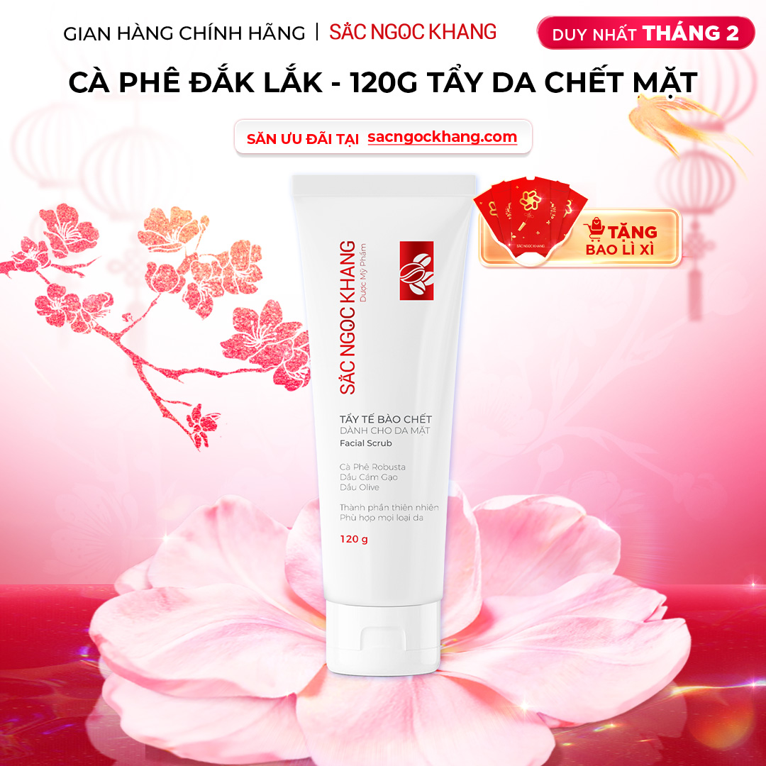 1729636992310545368 Tẩy Tế Bào Chết Cà Phê Dành Cho Da Mặt Sắc Ngọc Khang (Facial Scrub) (Tuýp 120 g) - Ảnh 1