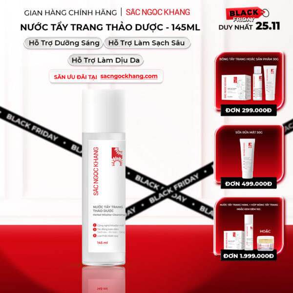Nước Tẩy Trang Thảo Dược Sắc Ngọc Khang 145ml (Micellar Cleansing Water)