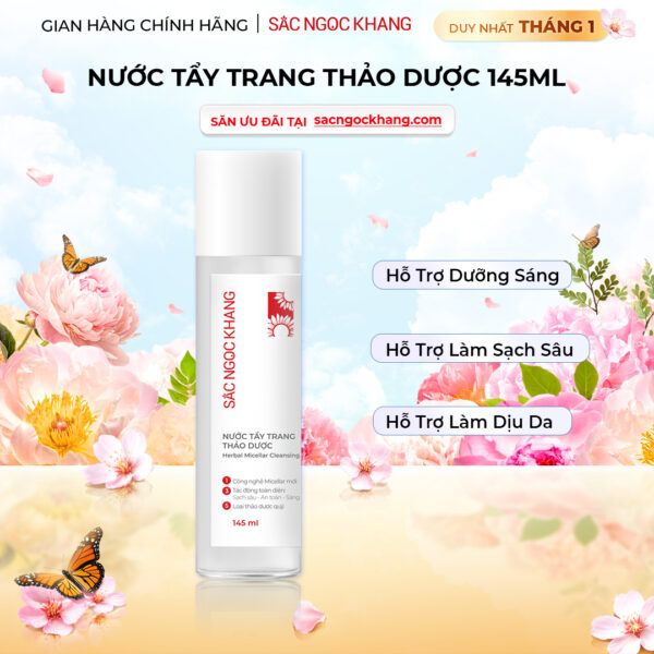 Nước Tẩy Trang Thảo Dược Sắc Ngọc Khang 145ml (Micellar Cleansing Water)