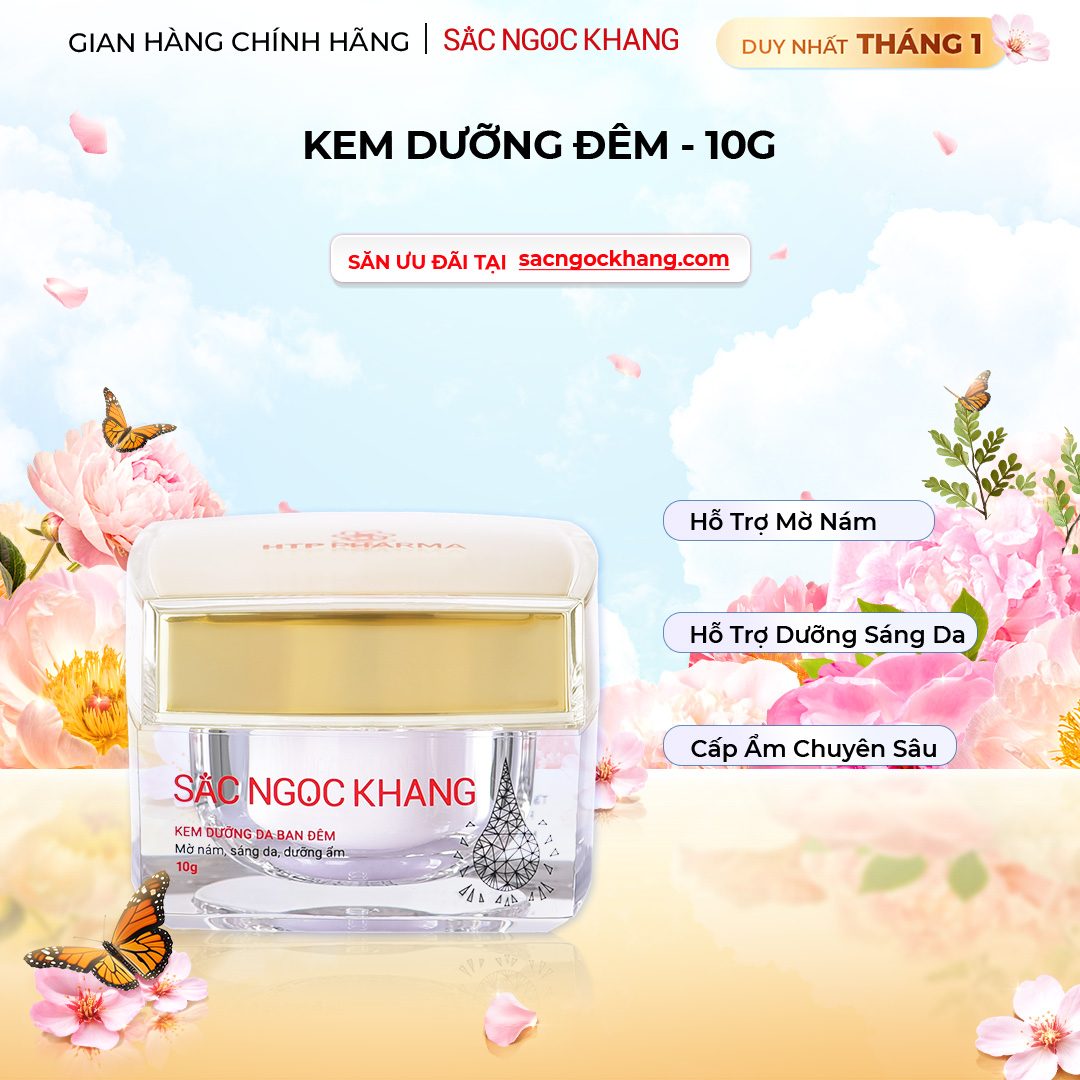 1729684957194259416 Kem Dưỡng Da Ban Đêm Sắc Ngọc Khang 10g - Dưỡng ẩm, mờ nám sạm, tàn nhang - Ảnh 1