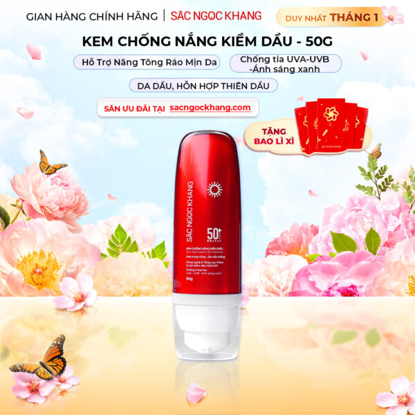 Kem Chống Nắng Kiềm Dầu Sắc Ngọc Khang 50g