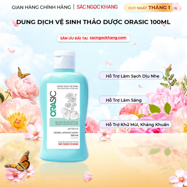 Dung Dịch Vệ Sinh Thảo Dược Orasic Sắc Ngọc Khang (Herbal Intimate Wash) 100ml
