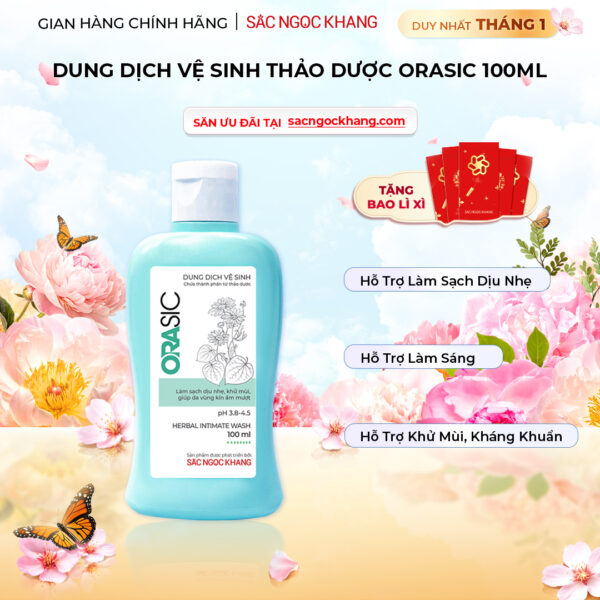 Dung Dịch Vệ Sinh Thảo Dược Orasic Sắc Ngọc Khang (Herbal Intimate Wash) 100ml