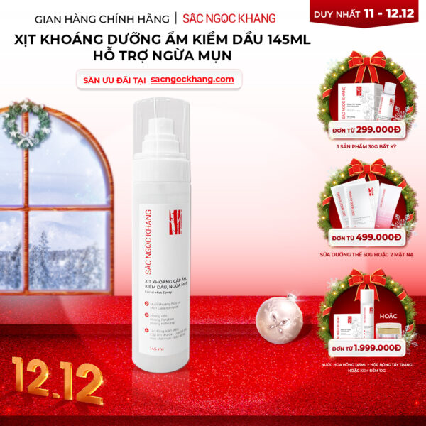 Nước Hoa Hồng Thảo Dược Sắc Ngọc Khang 145ml ( Herbal Toner) - Bản nâng cấp