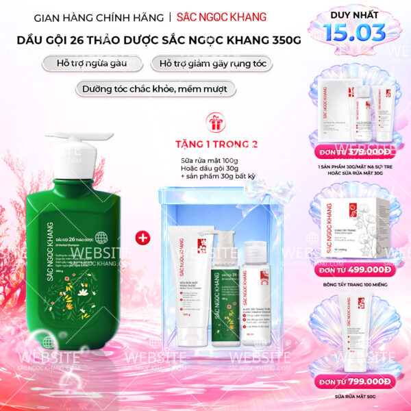 Dầu gội 26 loại thảo dược Sắc Ngọc Khang 350g