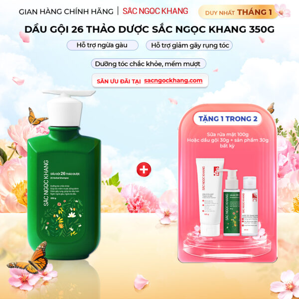 Dầu gội 26 loại thảo dược Sắc Ngọc Khang 350g