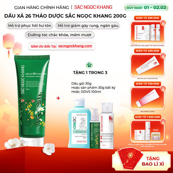 Dầu xả 26 loại thảo dược Sắc Ngọc Khang 200g