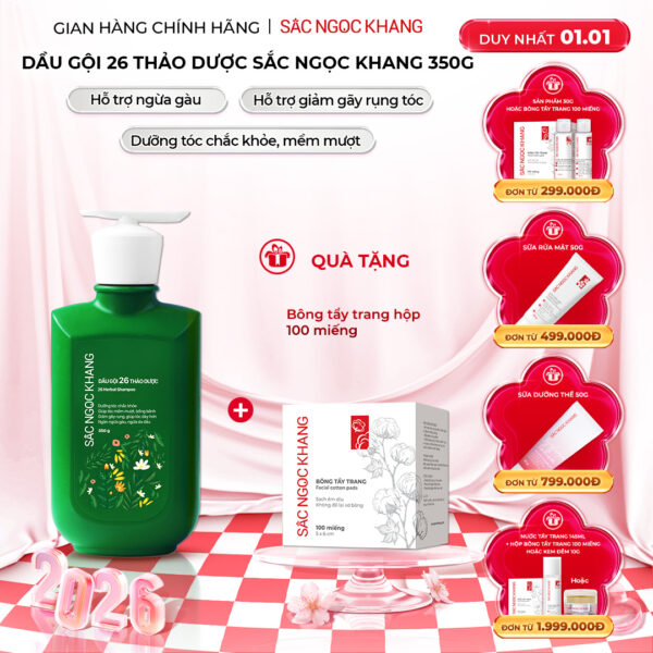 Dầu gội 26 loại thảo dược Sắc Ngọc Khang 350g